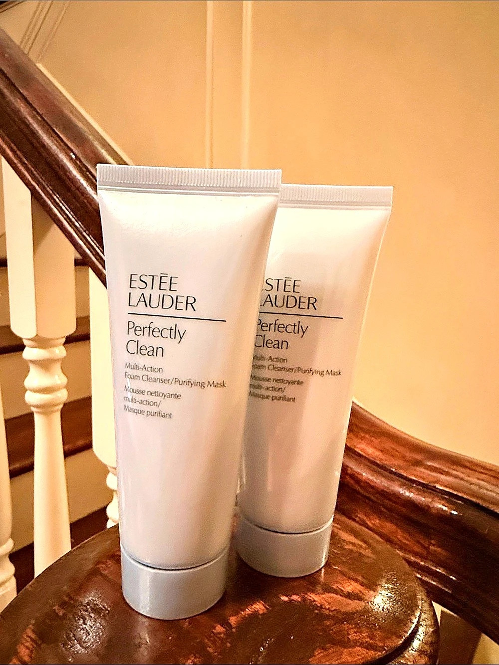 NEW Estee Lauder Perfectly Clean Foam Cleanser Purifying Mask (2) 2.5 oz / 75ml